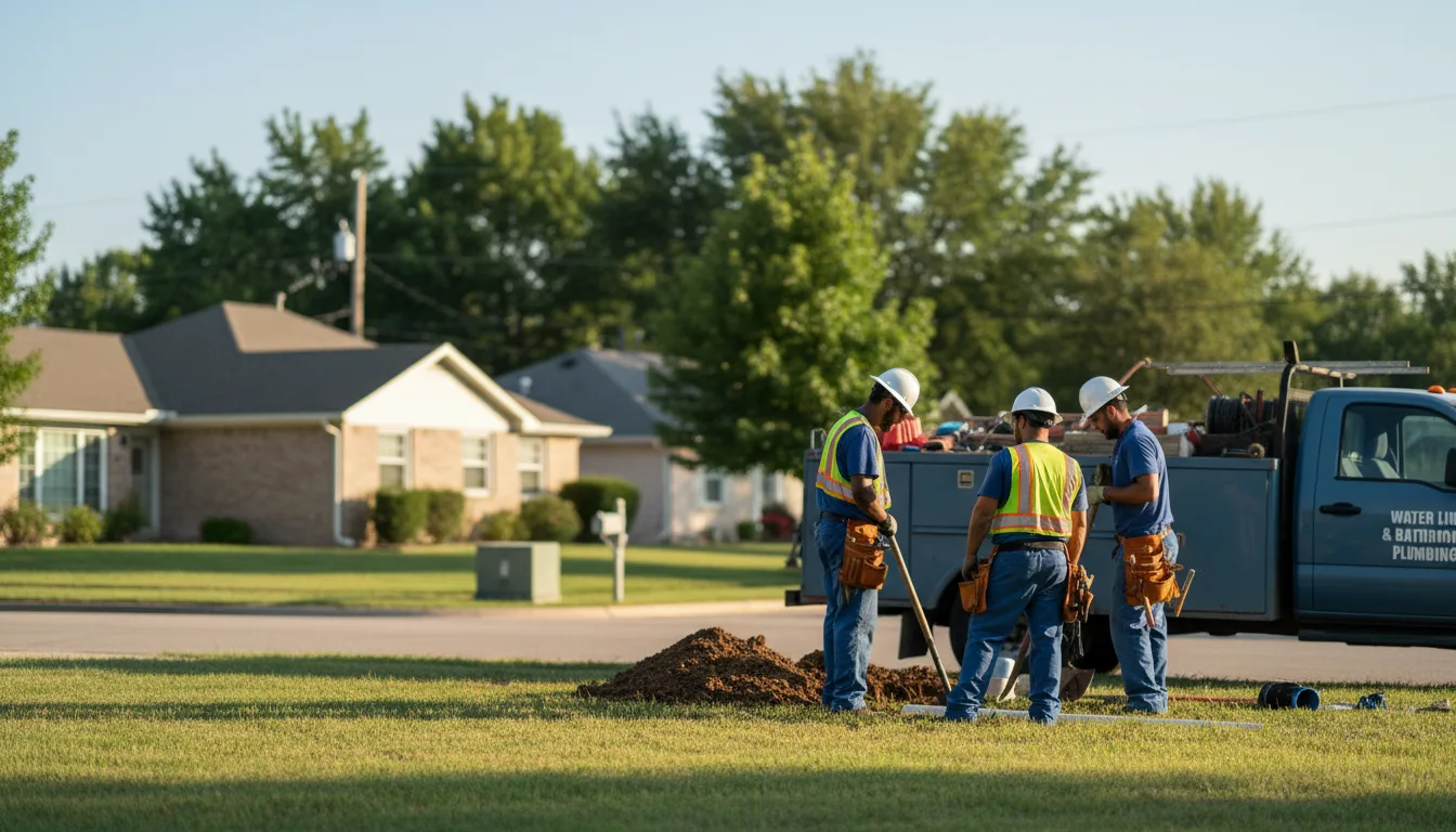 Residential water line and bathroom plumbing service in Stewartsville, MO